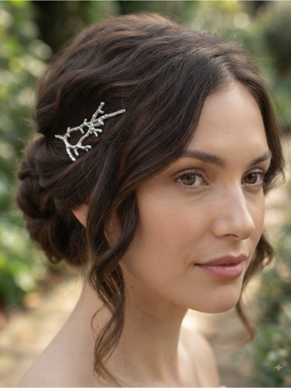 Silver Branch Hair Pin - Women Accessories